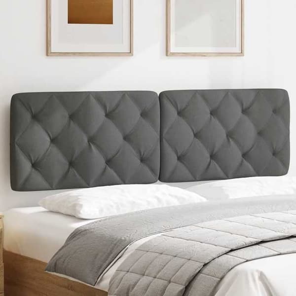 Hovedgærdedækken - MAISON EXCLUSIVE - Diamantmønstret - 160 cm - Mørkegrå - Polstret polyester Mörkgrå