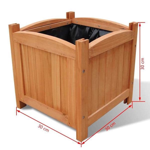Maison Exclusive - Set med 2 upphöjda sängar i trä 30x30x30 cm