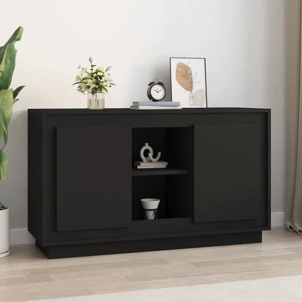 Maison Exclusive - Buffé Svart 102x35x60 cm ingenjörsträ