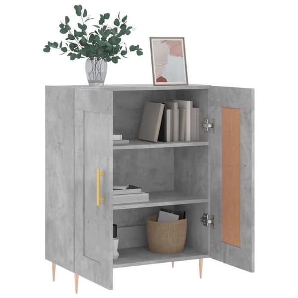 Maison Exclusive - Buffé grå betong 69,5x34x90 cm ingenjörsträ