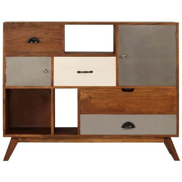 Maison Exclusive - Buffet 115x35x86 cm Solid akacietræ Mörk honungsyta