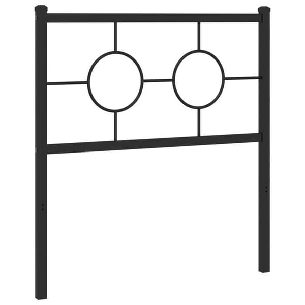 Maison Exclusive - Musta metallinen sängynpääty 75 cm