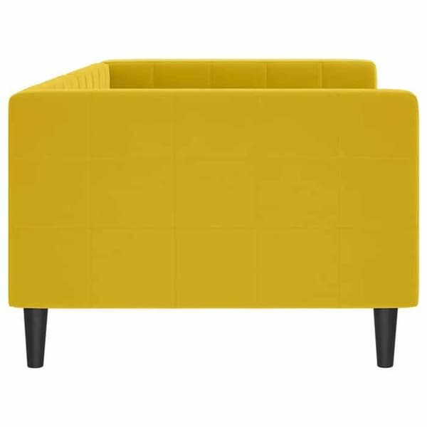 Sofa - EKSKLUSIV HUS - 2 i 1 Sofa - 90 x 200 cm - Gul velour - Lamelseng Gul