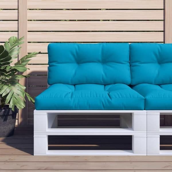 Maison Exclusive - Pallet puder sæt af 2 lys blå stof
