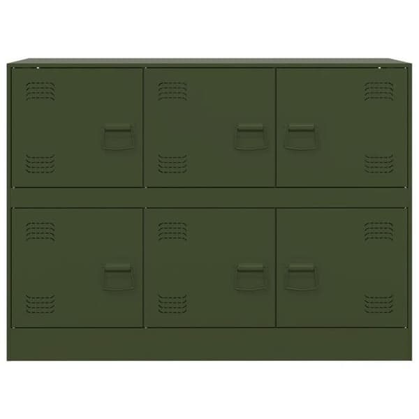 Maison Exclusive - Buffé grön oliv 99x39x73 cm stål