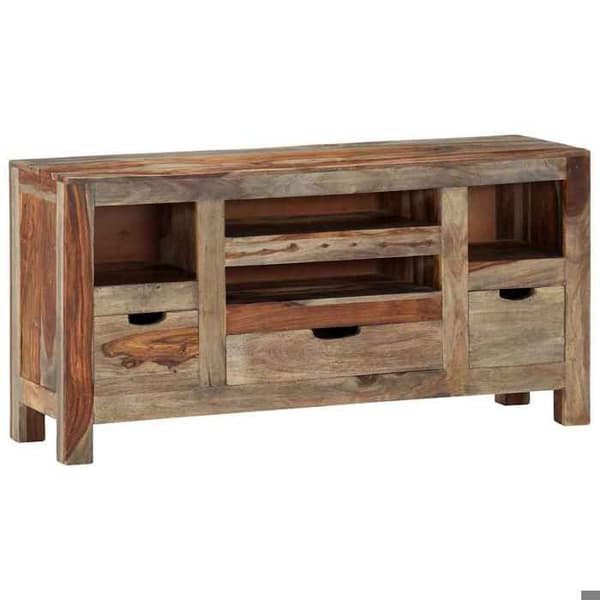 Maison Exclusive - Harmaa buffet 100x30x50 cm Massiivipuuta grå