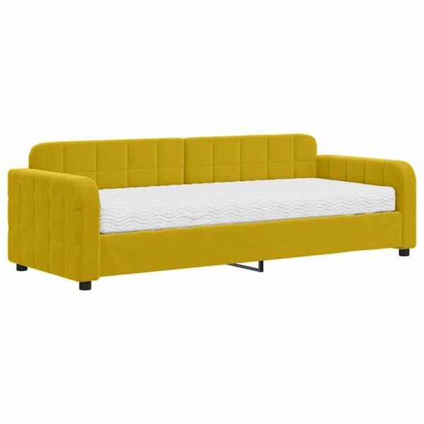 Maison Exclusive - Dagbädd med gul madrass 80x200 cm sammet