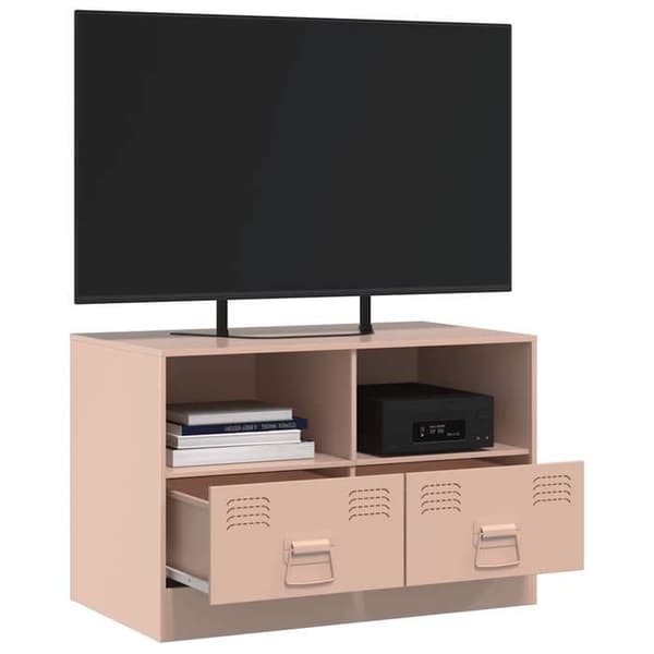 Maison Exclusive - TV-möbel rosa 67x39x44 cm stål