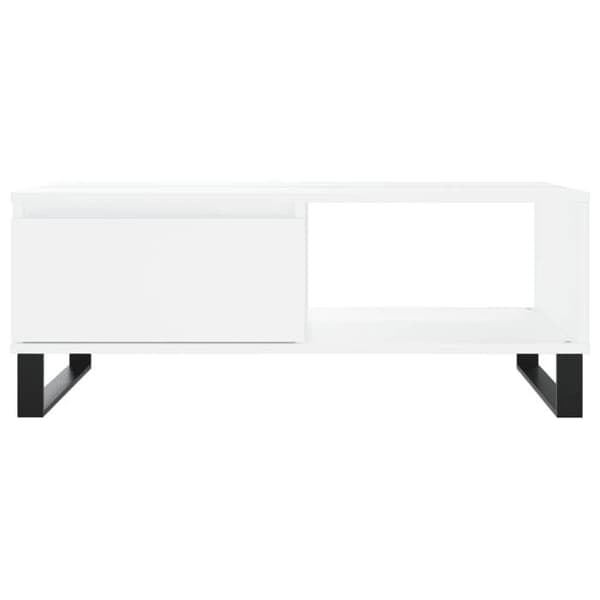 Bord - EKSKLUSIV HUS - 90x60x35 cm - Ingeniørtræ - 2 rum - Jernben Vit
