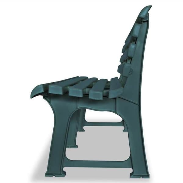 Maison Exclusive - Bänk för trädgård 145,5 cm Plast Grön Grön