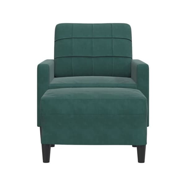 Maison Exclusive - Tuoli jalkatuella Tummanvihreä 60 cm Sametti