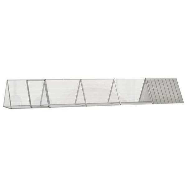 Maison Exclusive - Bur för kanin Grå 504,5x80,5x71 cm Galvaniserat stål grå