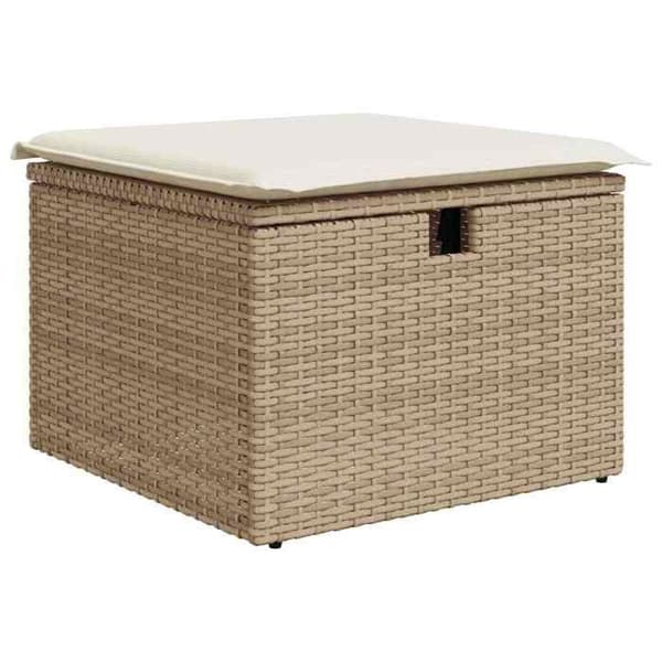 Maison Exclusive - Trädgårdsmöbler med kuddar 6 delar beige flätad resin