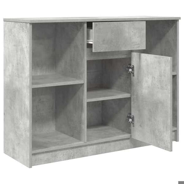 Maison Exclusive - Buffet med grå beton skuffe 101x35x76 cm ingeniørtræ