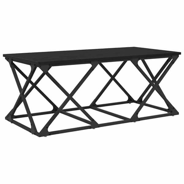 Maison Exclusive - Sort egetræ sofabord 100 x 49 x 40 cm Ingeniørtræ svart ek