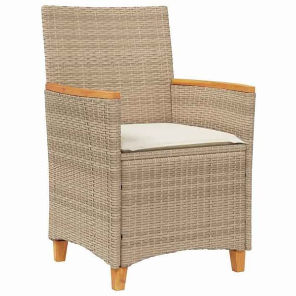 Maison Exclusive - 9 pc spisestue sæt til haven i beige polyrotin beige