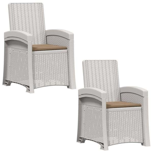 Maison Exclusive - Havestol med hældning, der imiterer rattan, 2 stk. PP
