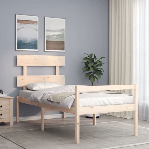 Seng 1 plads - Eksklusiv Hus - Massiv træ - 90x200 cm - Siddehøjde 45 cm
