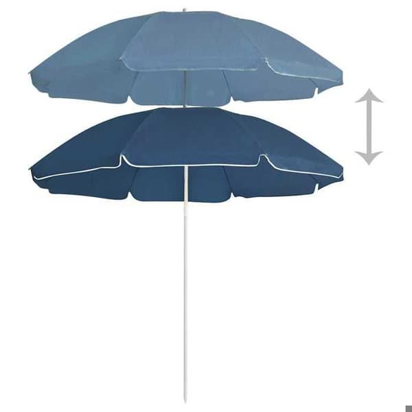 Maison Exclusive - Sininen terassivarjo teräspylväällä 180 cm Blå
