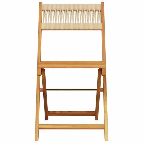 Maison Exclusive - Bistro sæt 3 dele beige polypropylen og massivt træ beige