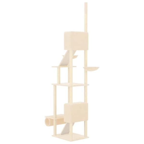 Maison Exclusive - Gulv-til-loft kattekradsetræ Creme 277-303 cm Grädde