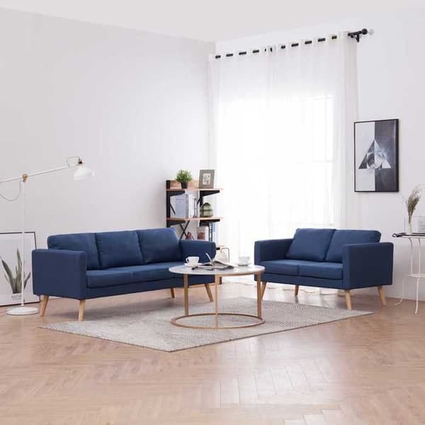 Maison Exclusive - Sæt af 2 stk. sofa i blå stof Blå