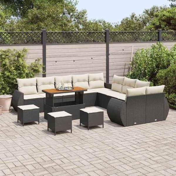 Maison Exclusive - Trädgårdsoffmöbelset 14 pc 14-Sittplatser