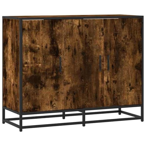 Maison Exclusive - Buffé ek rökig 94x35x76 cm ingenjörsträ