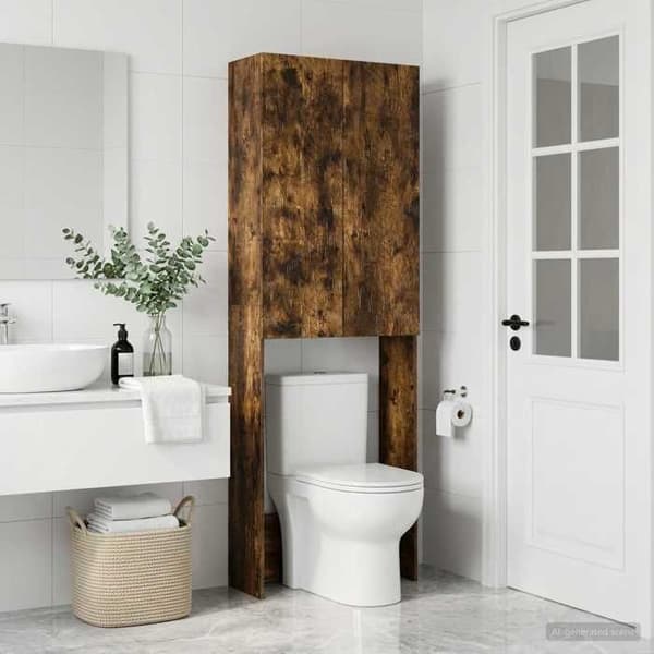 Maison Exclusive - Toilettskabe DELFT Røget eg 66 x 25,5 x 190 cm