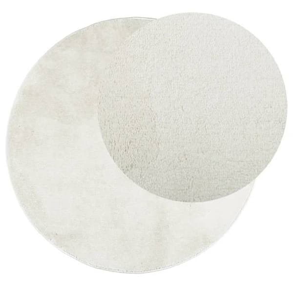 Matta - EXKLUSIVT HEM - OVIEDO - Rund Ø 120 cm - Kräm - Polyester Grädde