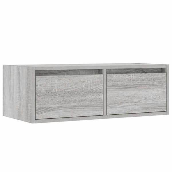 Maison Exclusive - TV-møbel med LED-lys sonoma grå 75x35,5x25 cm