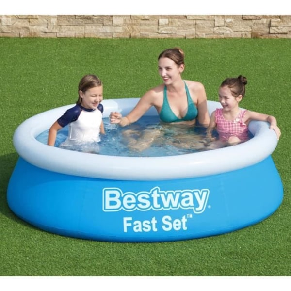 Bestway Fast Set uppblåsbar pool rund 183x51 cm blå51 [cm]