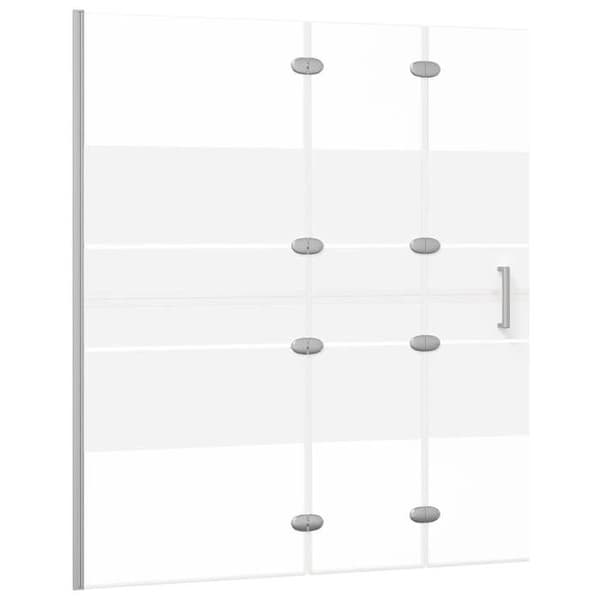 Maison Exclusive - Fällbar duschkabin ESG 120x140 cm Vit klar och vit
