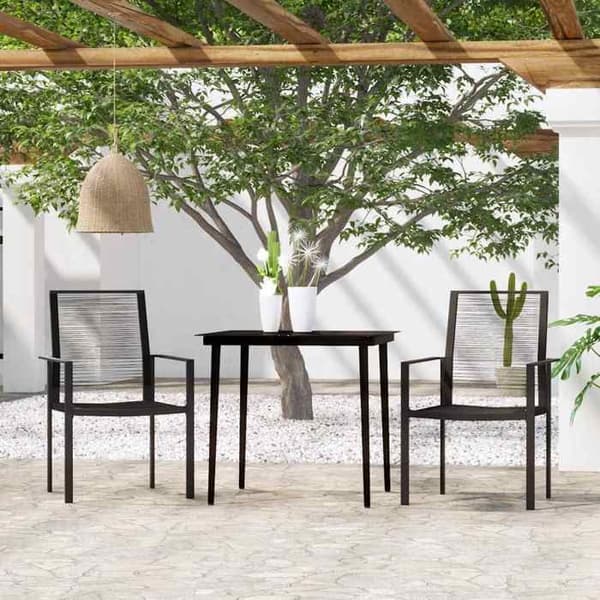 Maison Exclusive - Have spisebordssæt 3 dele Sort