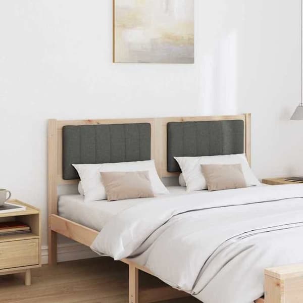 Hovedgærde - EKSKLUSIV HUS - Polstret hovedgærde - Brun - Massivt fyrretræ - Polyester polstring brun