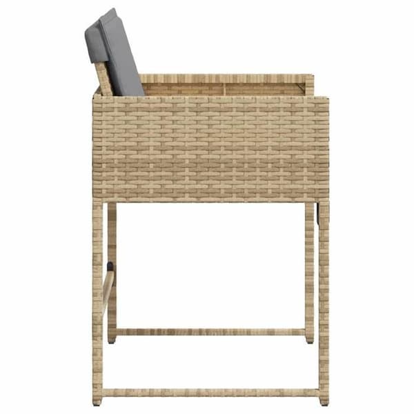 Maison Exclusive - Trädgårdsstolar med kuddar, set om 4, blandning beige