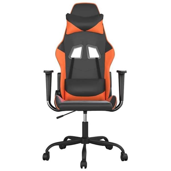 Maison Exclusive - Spilstol i sort og orange kunstlæder