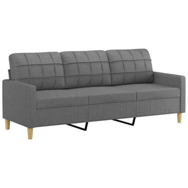 Maison Exclusive - Sæt af 2 sofaer med mørkegrå puder i stof