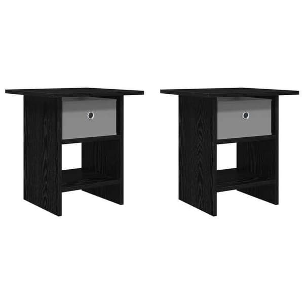 Maison Exclusive - Natbord 2 dele Sort eg 41 x 40 x 45 cm