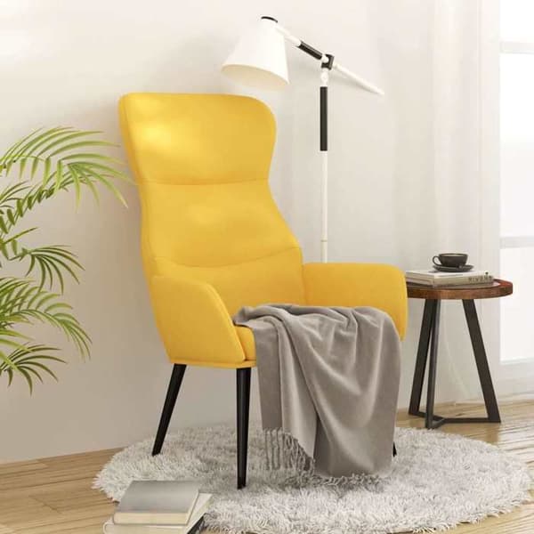 Maison Exclusive - Avkopplingsstol Gul senap Tyg Senap gul