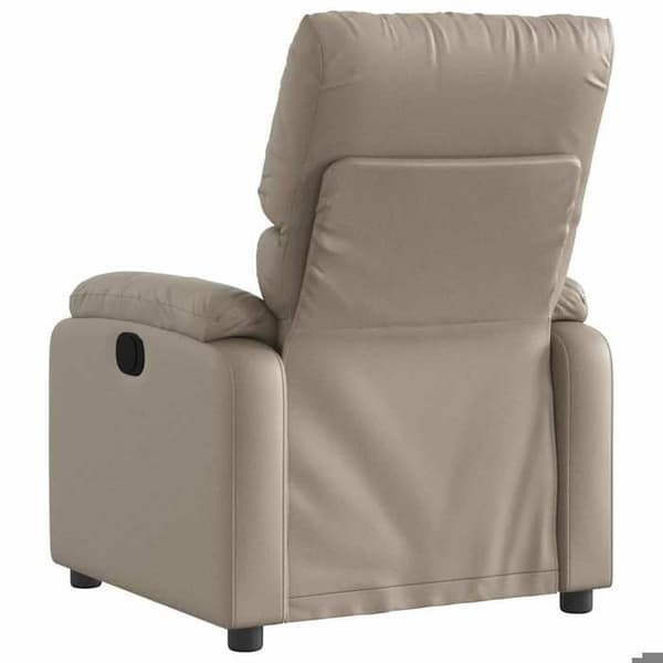Elastisk elektrisk fåtölj - EXKLUSIV HEM - Kaffe - Syntetläder - Lutning 135° - Sidoficka Cappuccino