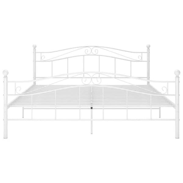 Maison Exclusive - Sängram Vit Metall 180x200 cm
