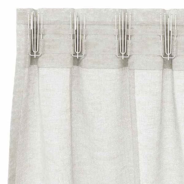 Voilage - MAISON EXCLUSIVE - 175 x 140 cm (pakke 2) - Creme - Polyester - Lysfiltrerende Grädde