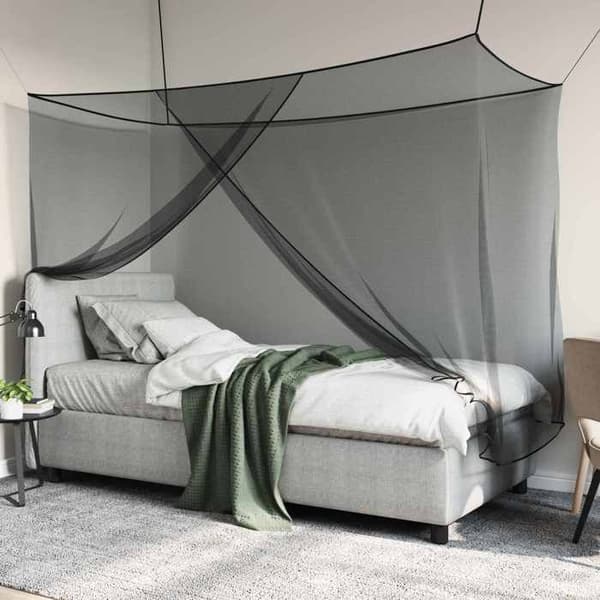 Maison Exclusive - Myggnät för säng 3 delar 156 mesh Svart Polyester