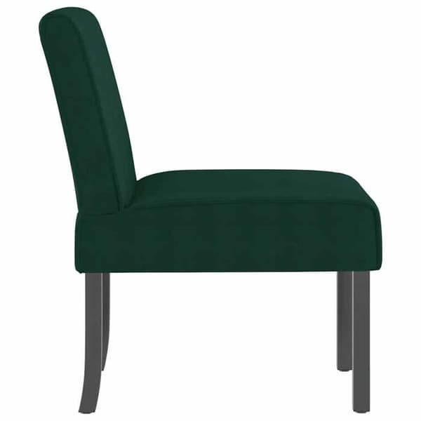 Maison Exclusive - Mørkegrøn velour stol uden armlæn