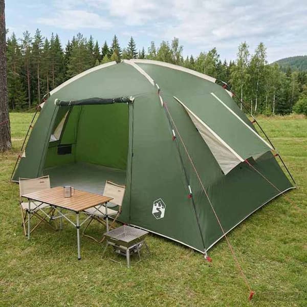 Tält - EXKLUSIVT HUS - Modern Stuga - 400×210×180 cm - Vattentålig polyester - Grön, snabb montering