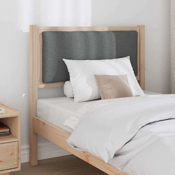 Hovedgærde - EKSKLUSIV HUS - Massivt fyrretræ - Bagpanel i lys grå spånplade - Mat finish Ljusgrå (bakpanel)