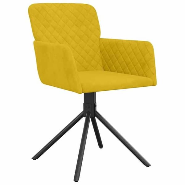 Maison Exclusive - Spisebordsstole med drejefunktion sæt af 2 Gul Velour Gul