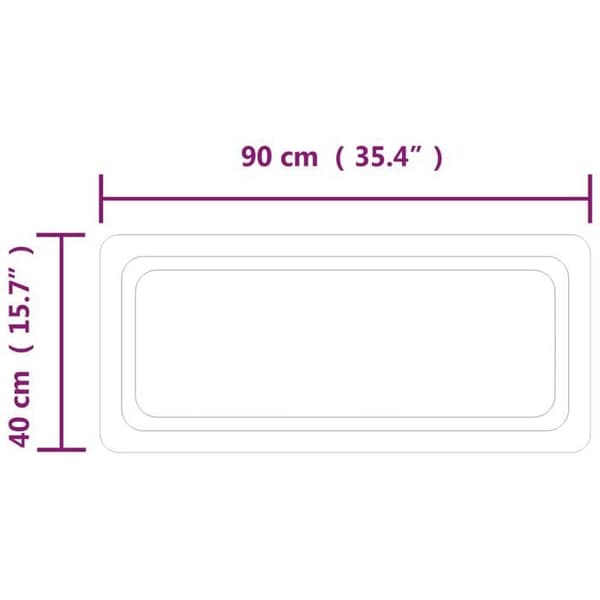 Maison Exclusive - LED-badrumsspegel 40x90 cm