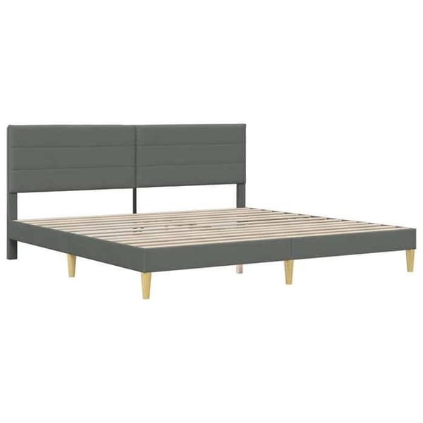 Maison Exclusive - Sängram med madrass Mörkgrå 180 x 200 cm tyg Mörkgrå